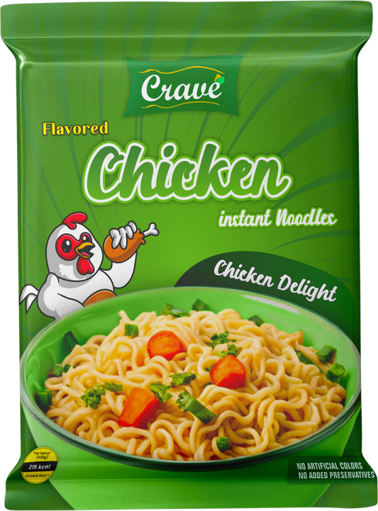 Crave Chicken Instant Noodles 20 Pack Bundle | Bulk Value | Savory 50g Packs