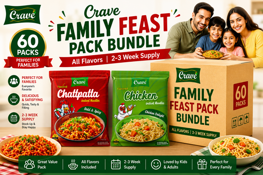 Crave Family Feast Pack Bundle | 60 Packs | All Flavors | 2-3 Week Supply