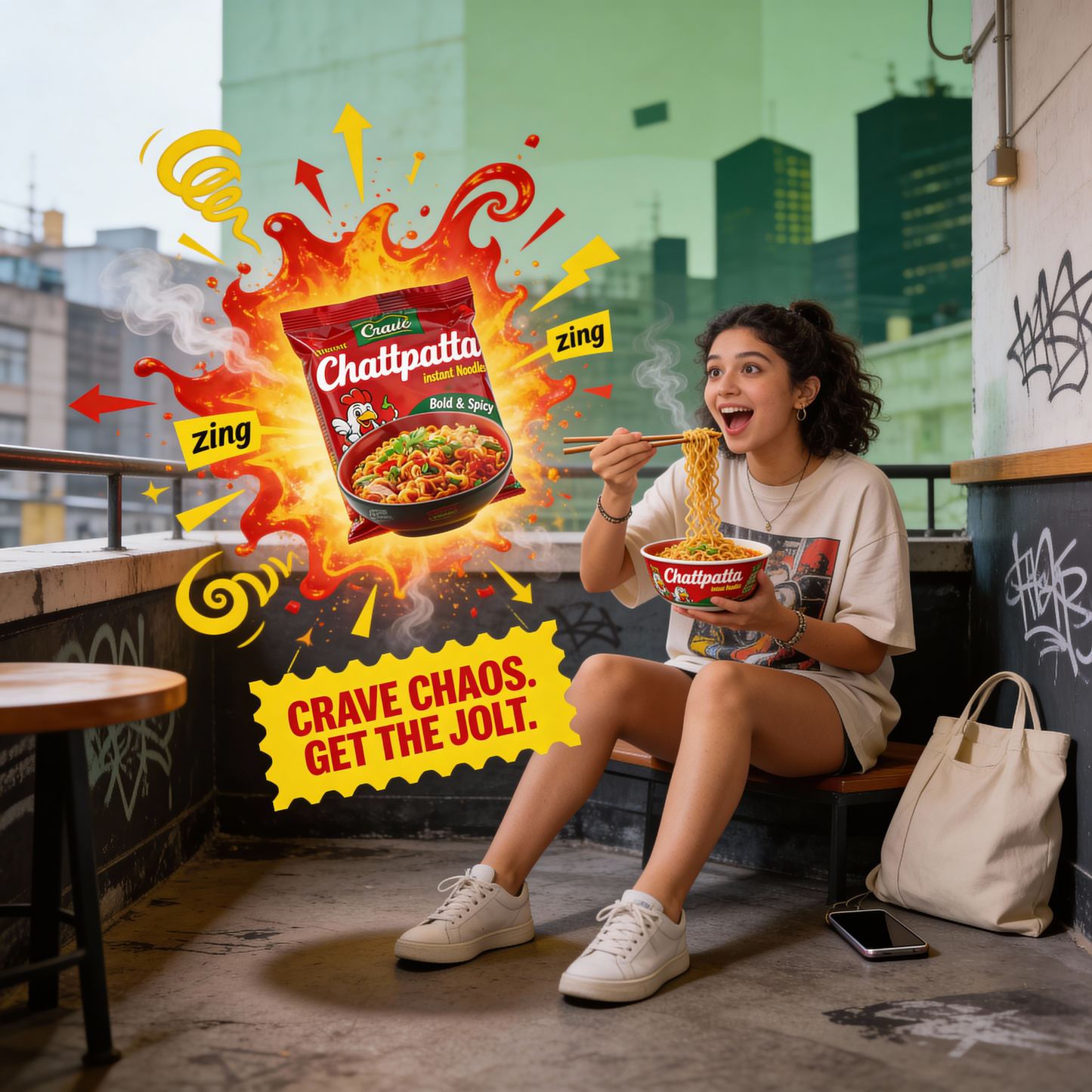 Crave Student Survival Kit Bundle | 30 Packs | Chattpatta & Chicken Mix | Exam Season